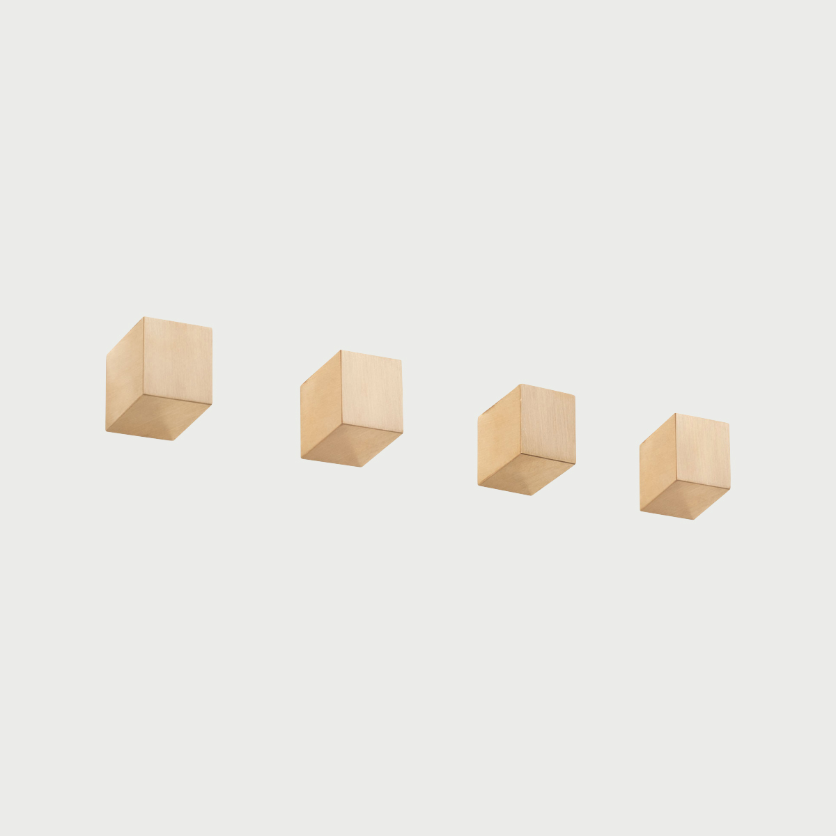 Brass 4 row square knobs