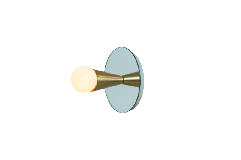 1 echo 1 brass modern mirrored sconce surface flush mount
