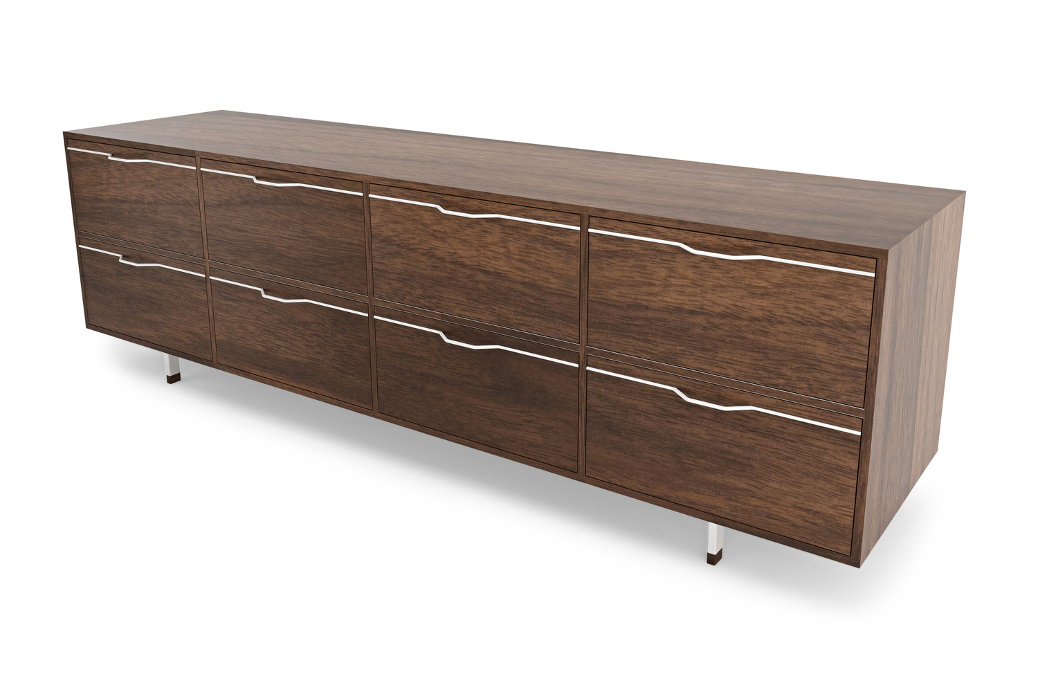 chinese dress ladies Mid Century Modern Long DRESSER / CREDENZA by American of Martinsville   Circa60