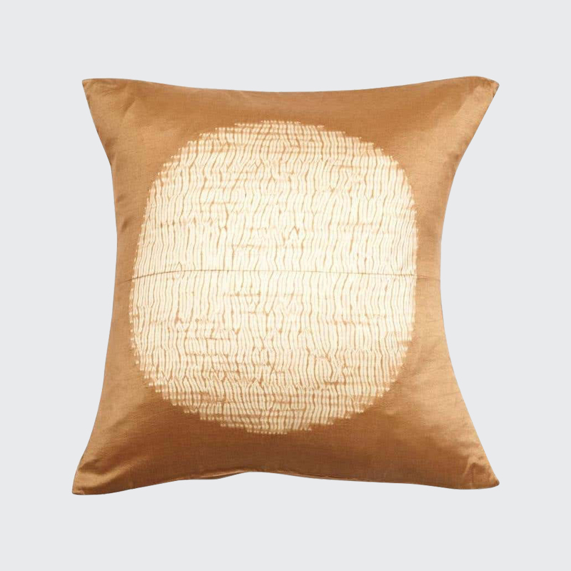 gold silk pillows