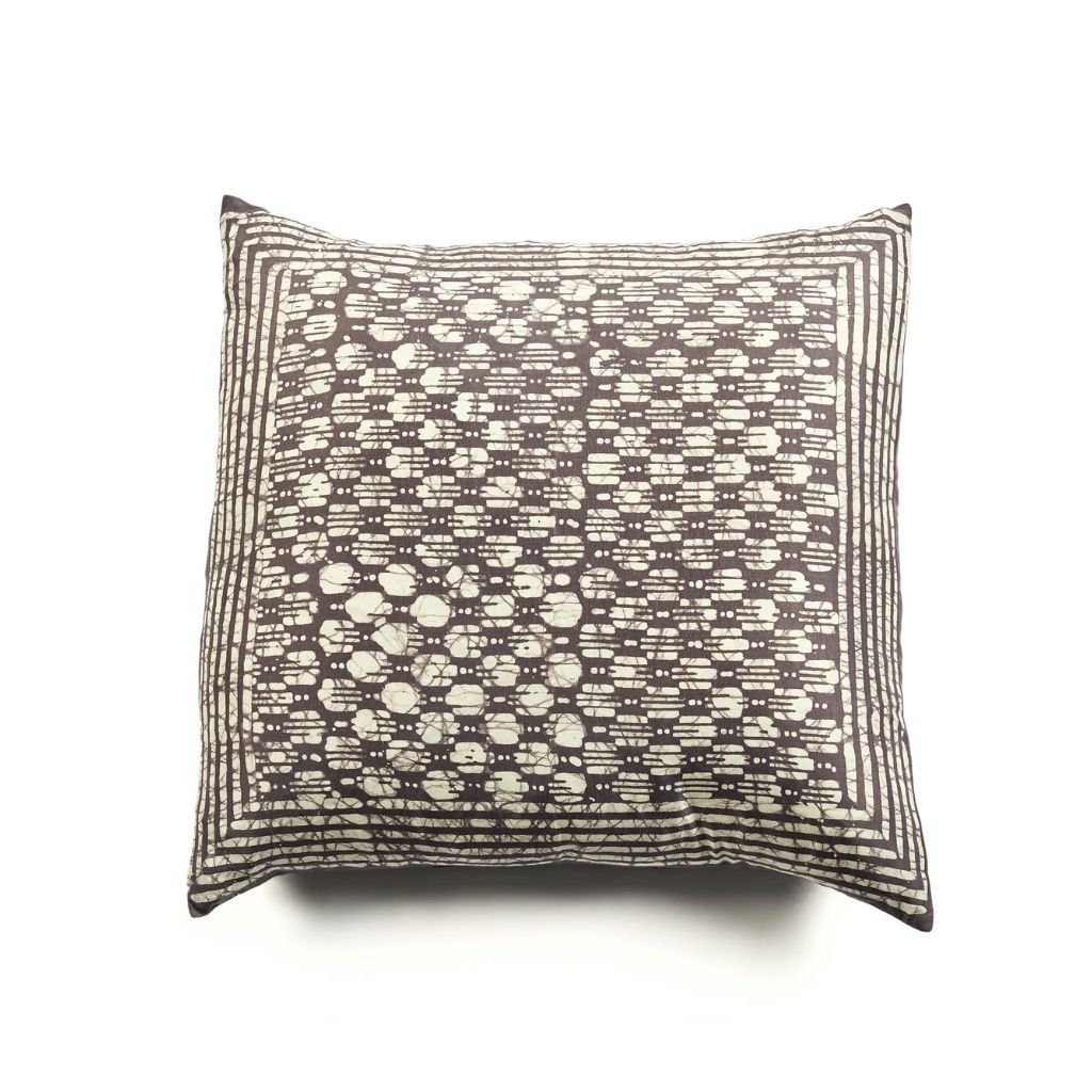 Oasis Charcoal Silk Pillow